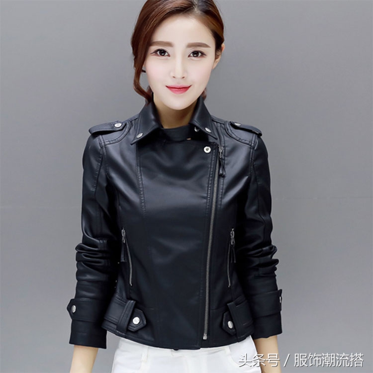 黑色皮衣设计感慵懒,一身黑黑皮衣怎么穿出高级感