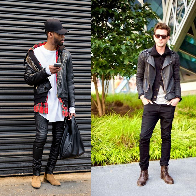 皮夹克又Man又有型，跟超会穿的酷boy学学如何穿搭