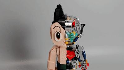 铁臂阿童木70周年展示盒,铁臂阿童木积木测评