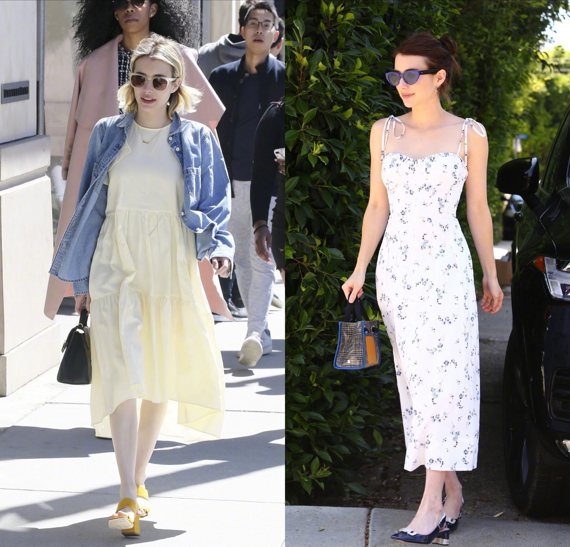 欧美最会穿的矮个明星EmmaRoberts，时髦实穿又显高，157穿出170