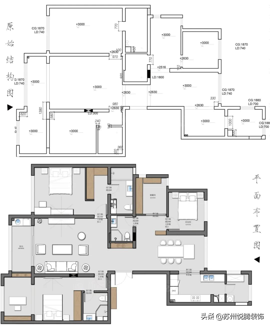 苏州吴中石湖天玺大平层户型图,丹姐分享装修格局直播