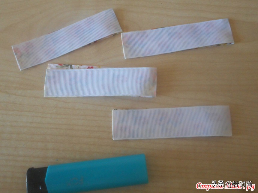 丝带儿童头花蝴蝶结手工制作过程,丝带蝴蝶结头花制作教程