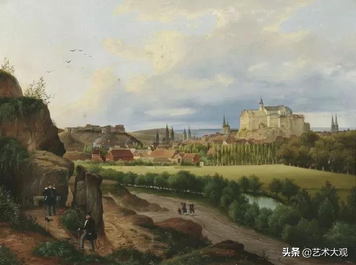 欧洲古建筑风景油画,世界上最顶级的树林木屋风景油画