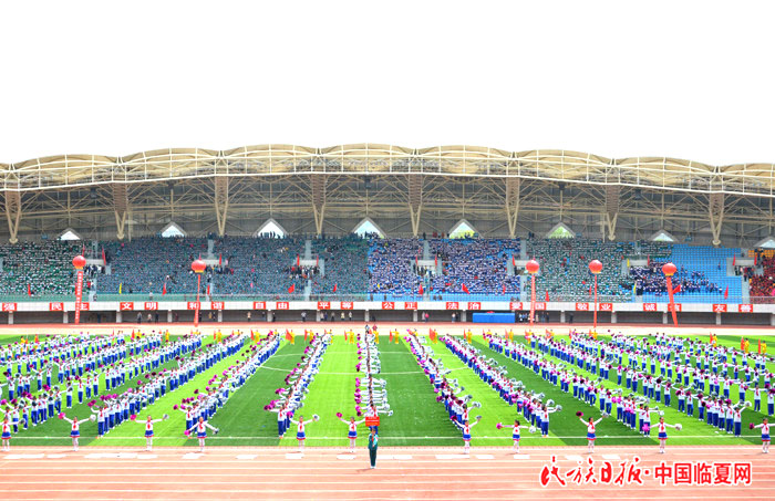 临夏市石榴杯中小学团体操,青春飞扬甘肃赛区