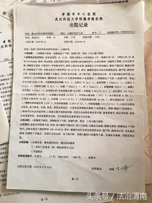 孩子持刀砍人警方怎么处理,13岁男孩刺伤女孩被判
