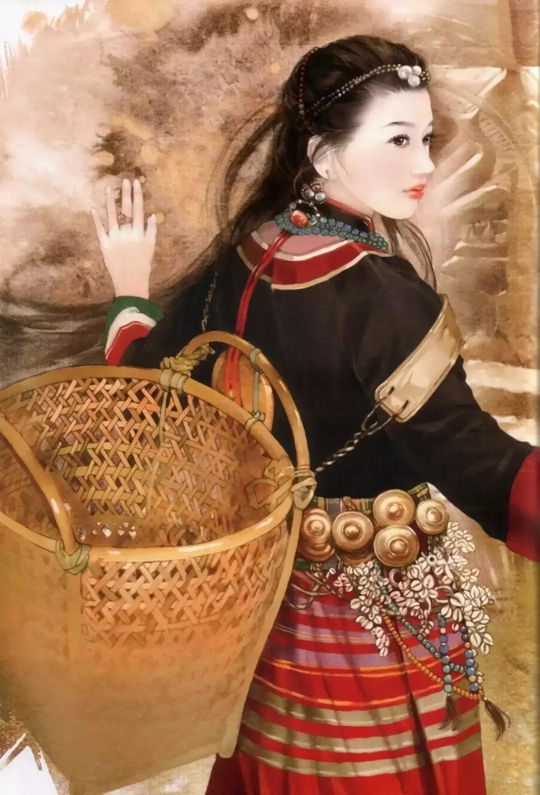 插画美女唯美简约,台湾当代著名的插画家