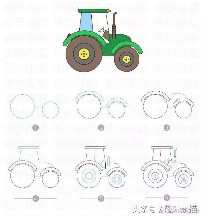 科技感十足的汽车简笔画,水果房子和水果汽车简笔画