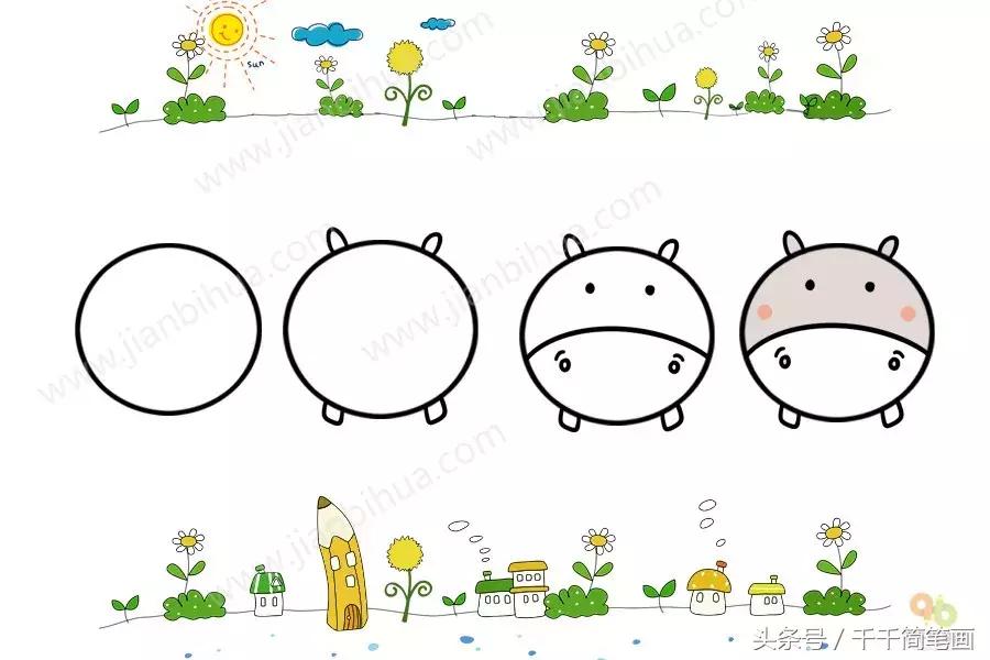 儿童简单动物简笔画大全,怎么画动物唱歌的模样简笔画