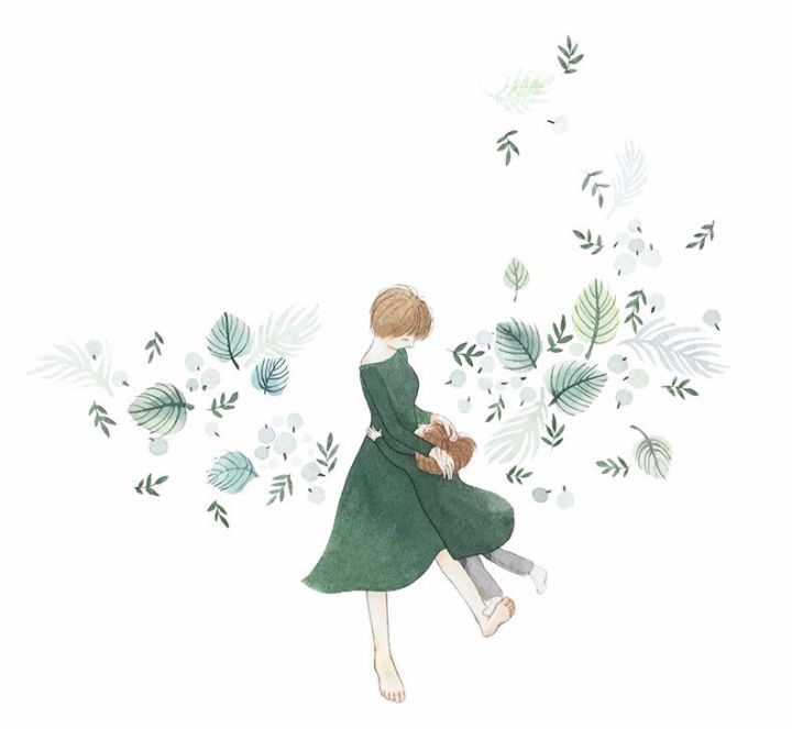 手绘妈妈和女儿的日常生活，温暖而感人