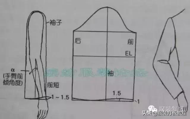 大海服装睡衣袖子裁剪教程,服装裁剪袖子教程大全