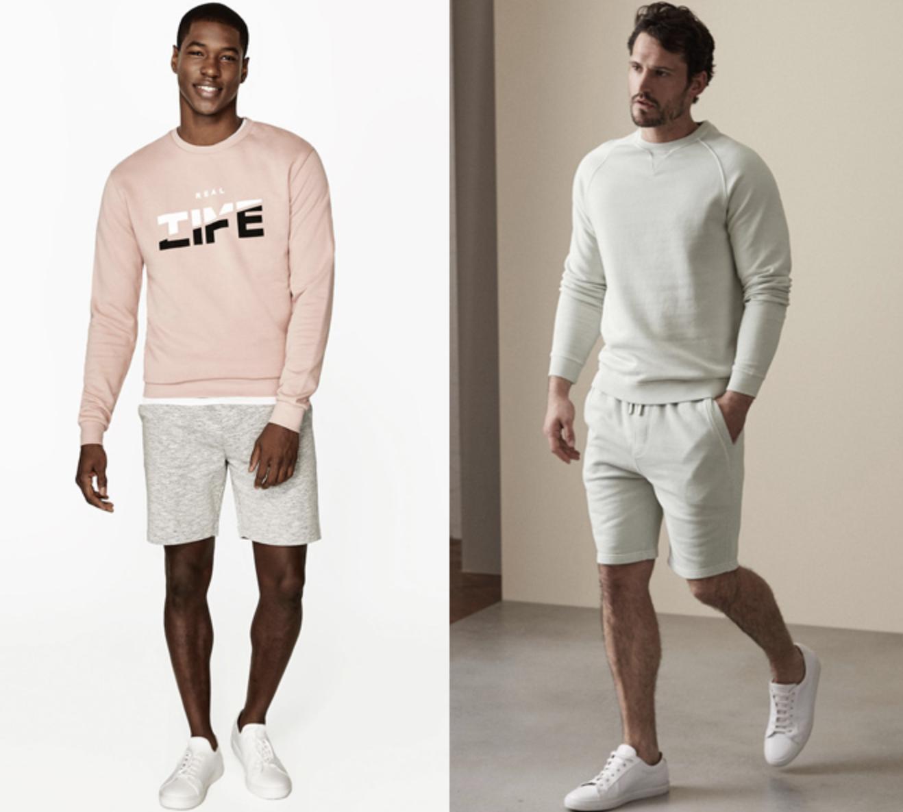 夏天男生短裤怎么穿显高,男士夏季短裤穿搭质感高级