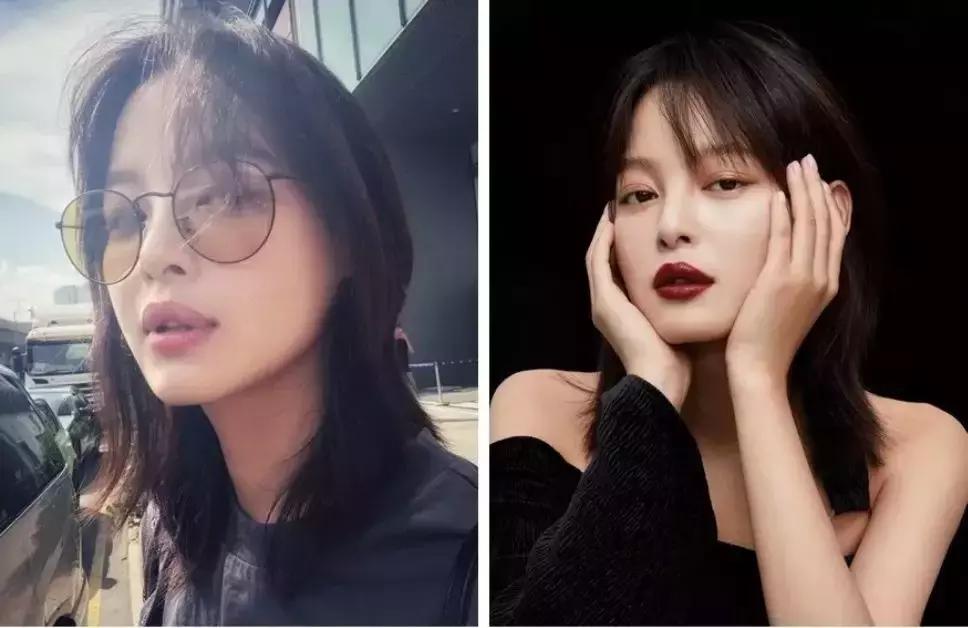 脸大合适辛芷蕾发型么,辛芷蕾中长锁骨发层次发型图片