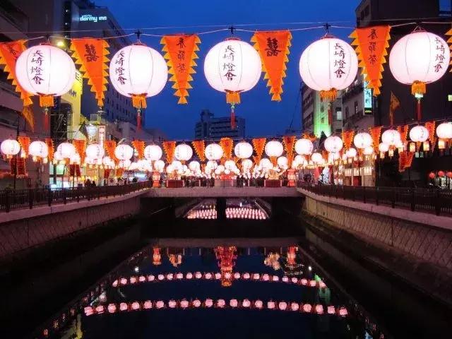 日本长崎县灯会,长崎夜游灯光节