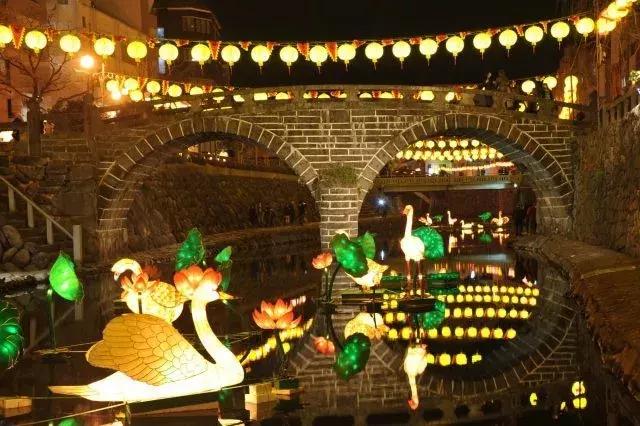 日本长崎县灯会,长崎夜游灯光节