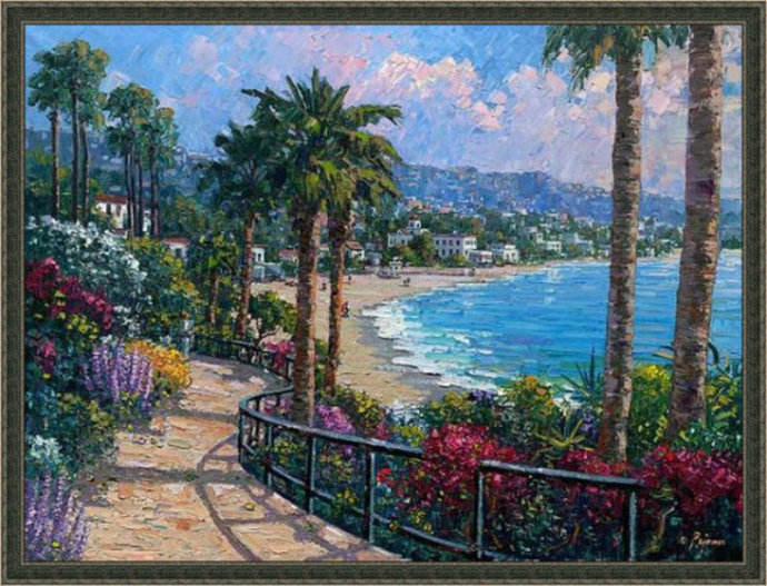 唯美风景油画图片大全,油画花朵唯美风景