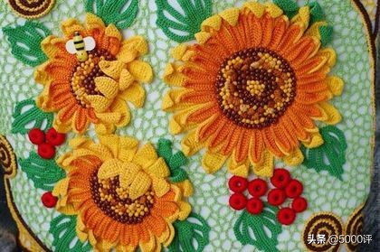 爱尔兰钩花拼出来的包包时尚大气