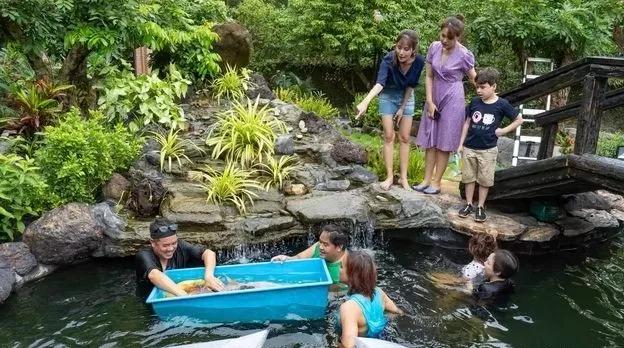 他花50亿建池塘买锦鲤，还以好友的名字为它们命名！