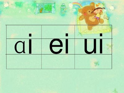 幼儿园复韵母aieiui视频教学,含有复韵母aieiui的音节口诀