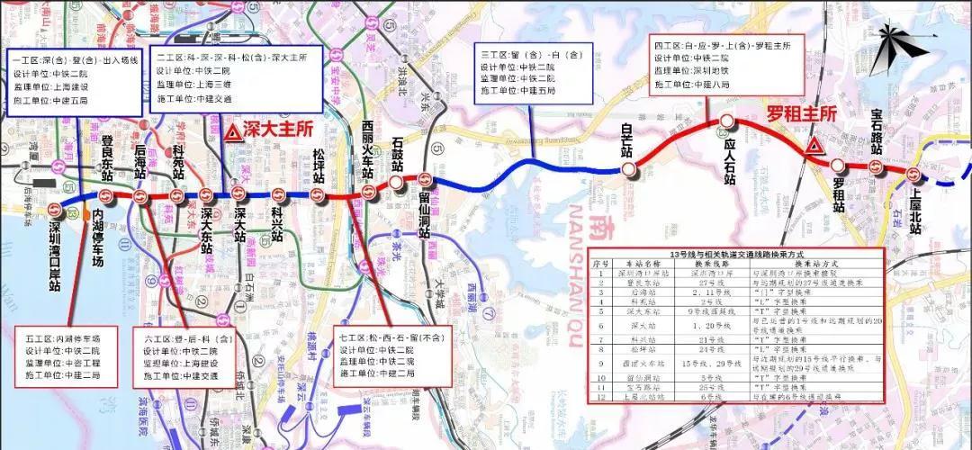 ​最新深圳地铁线路开通：2、3、4、6、8、9、10、12、13、1416