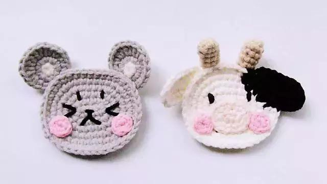 钩针钩的十二生肖图解,十二生肖钩针图解