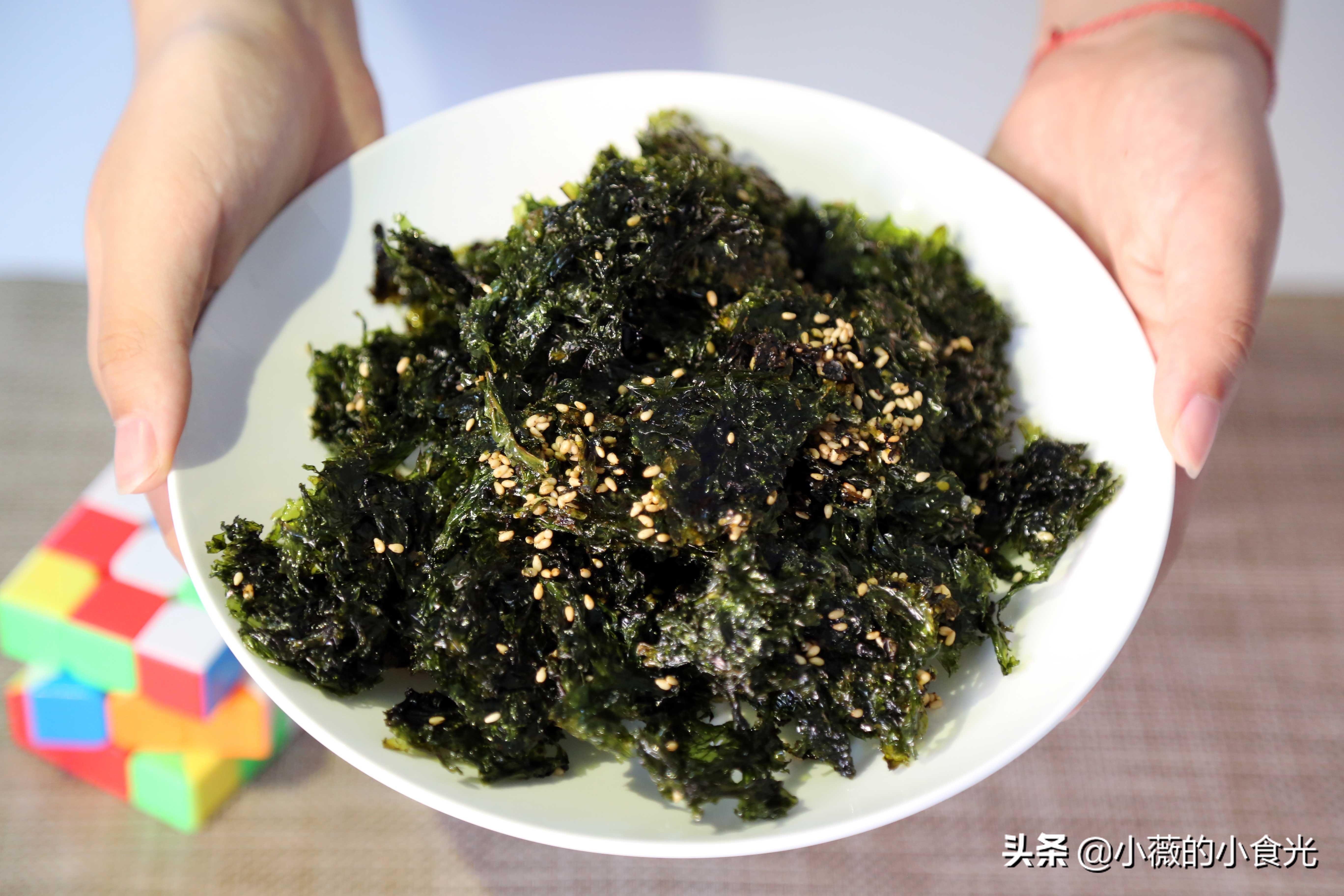 挑战用紫菜做酥脆美味、入口即化的海苔，在家几块钱5分钟就搞定
