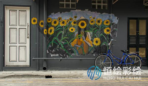 餐厅墙绘推荐,合适小吃店的墙绘
