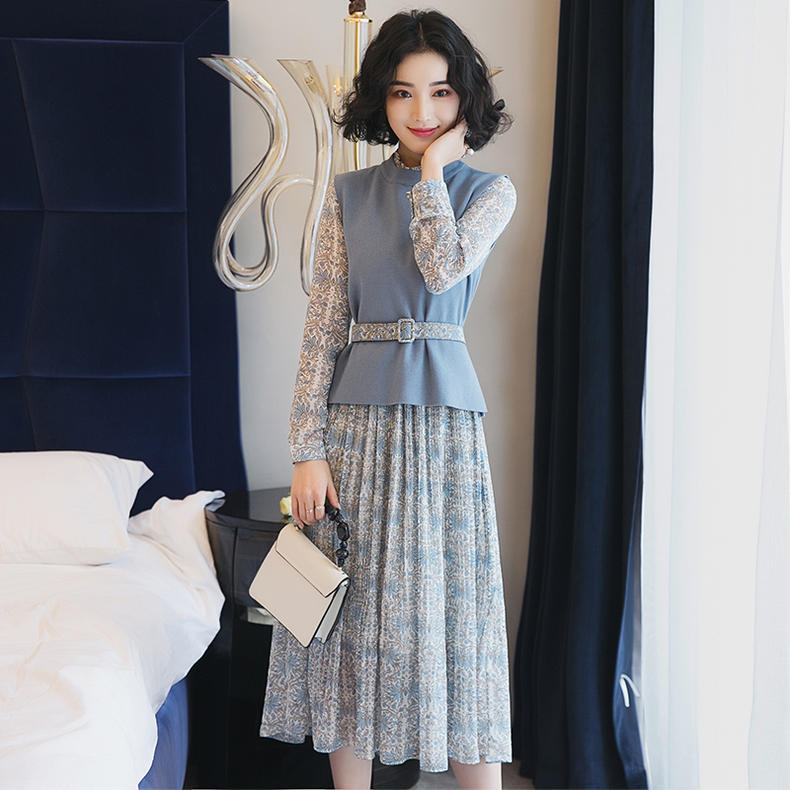 碎花连衣裙你值得拥有,碎花连衣裙修身秋冬