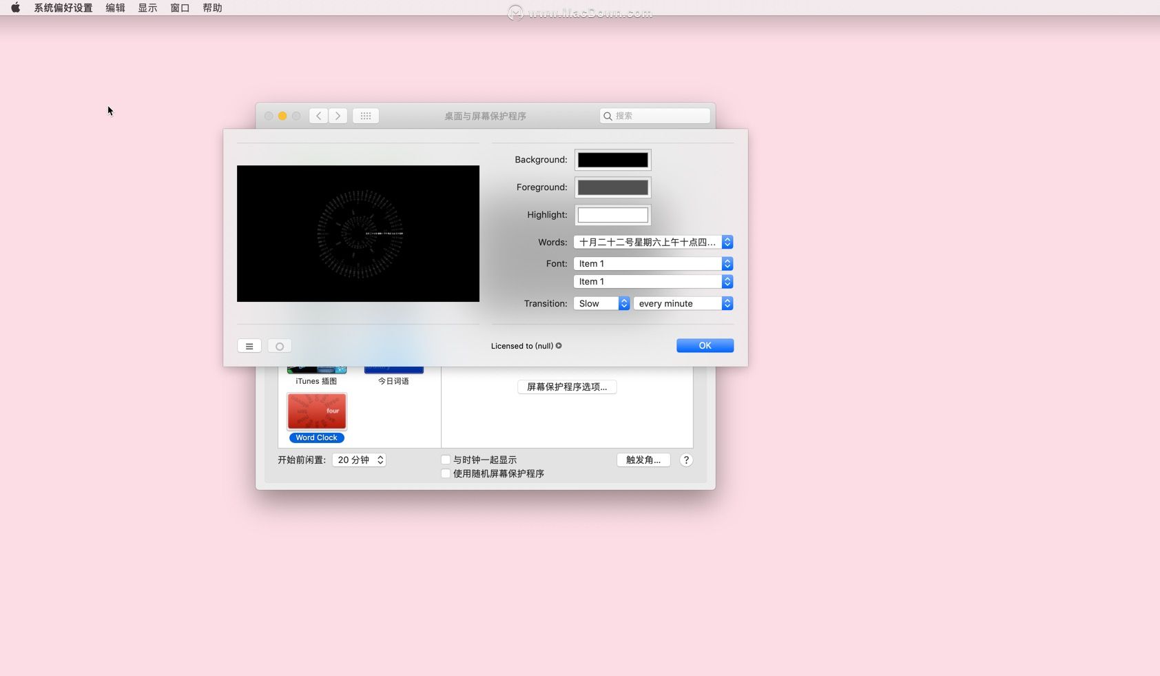 wordclock屏保win7能用吗,wordclockmac屏保