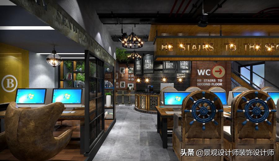 网咖设计效果图,网咖设计图哪找