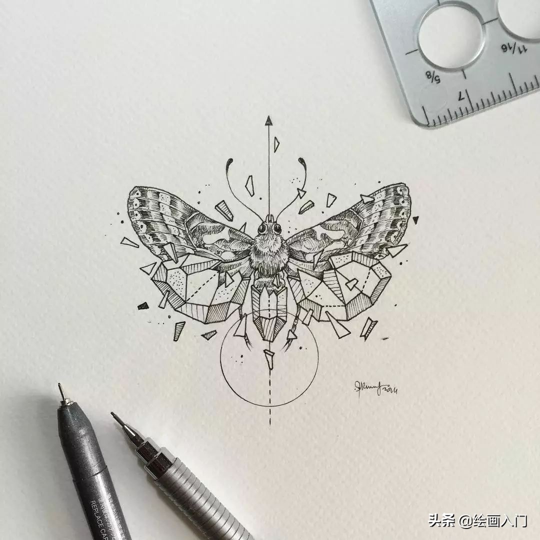 插画铅笔手绘小动物,针管笔手绘黑白画设计