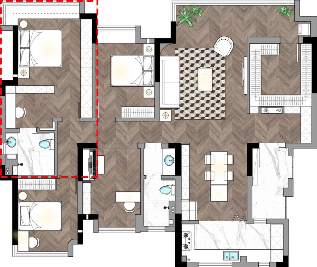 卧室套房和大横厅哪个更合适,套房好还是独立卫生间好