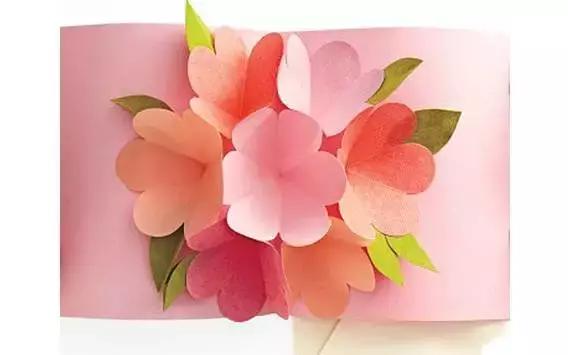 爱心花束贺卡妇女节,教师节爱心花束贺卡