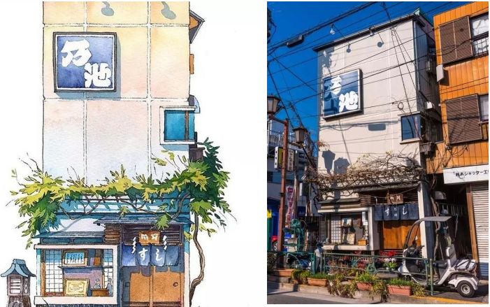 天气之子中唯美画面的水彩画 (天气之子中唯美画面水彩画)