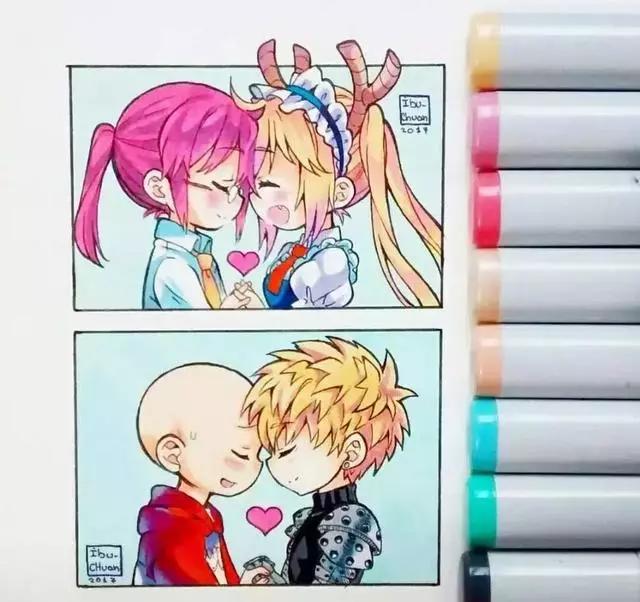 马克笔动漫上色教程q版,动漫手绘马克笔上色教程