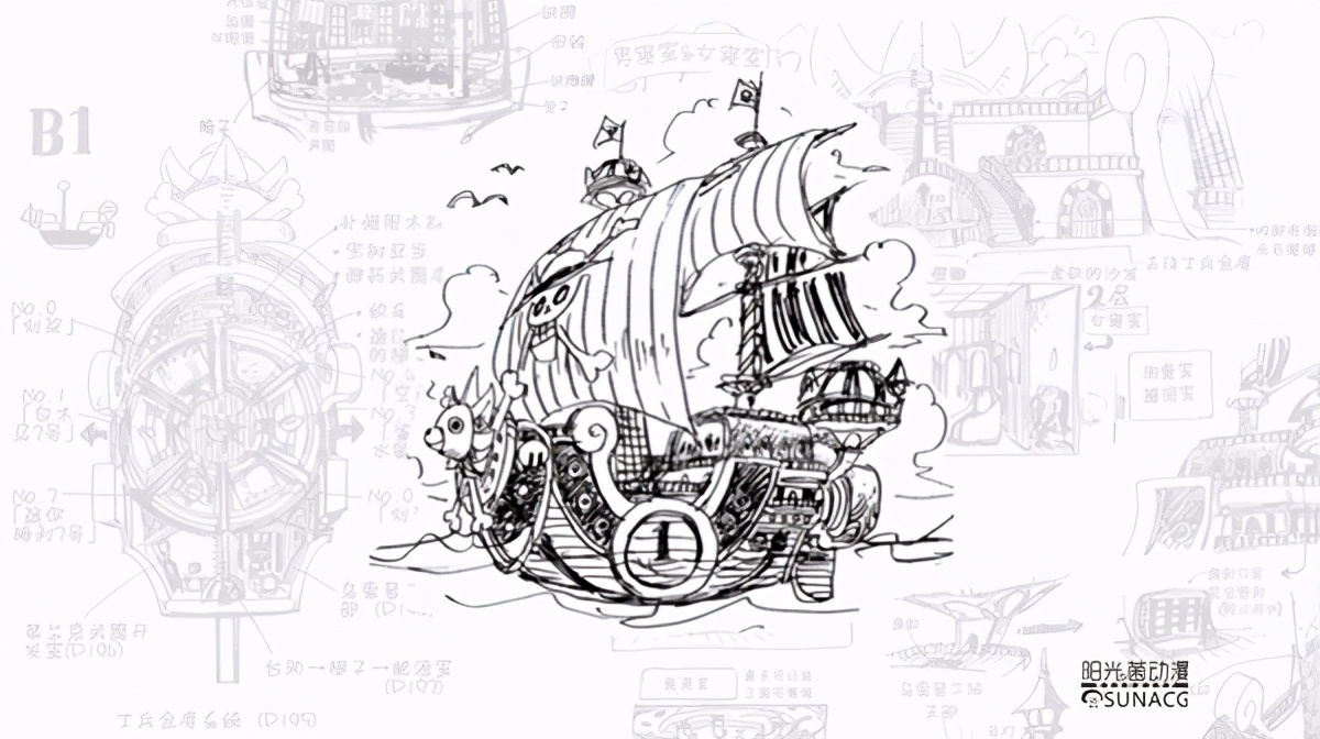 海贼王万里日照号上有人物吗,草帽团海贼王豪宅