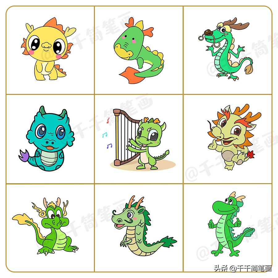 四岁儿童画画作品恐龙创意儿童画,幼儿园画画作品可爱的小朋友