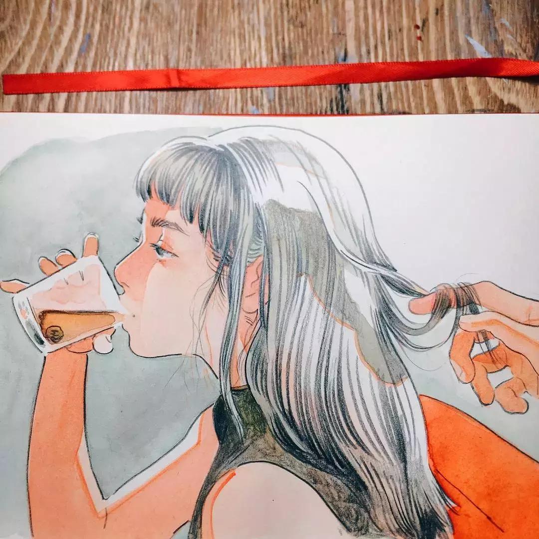 不务正业、跳钢管舞的她靠画羞羞画撩到46万粉丝，画作撩性格酷