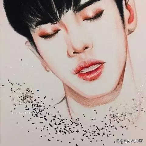 一眼就看出来的明星素描,这些明星的双眼皮好美