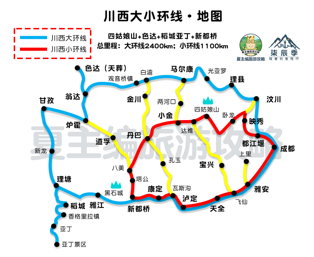稻城亚丁环线自驾游最佳路线攻略,稻城亚丁自驾游攻略最佳线路图