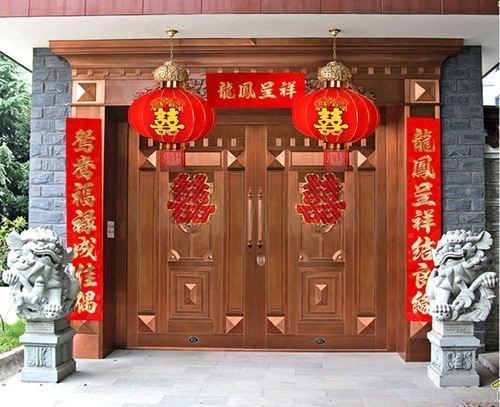 农村结婚兄弟房门对联及横批,农村结婚对联大全七字带横批