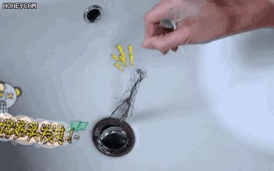 日本下水道小药片疏通,下水道堵了用一粒药片能搞定