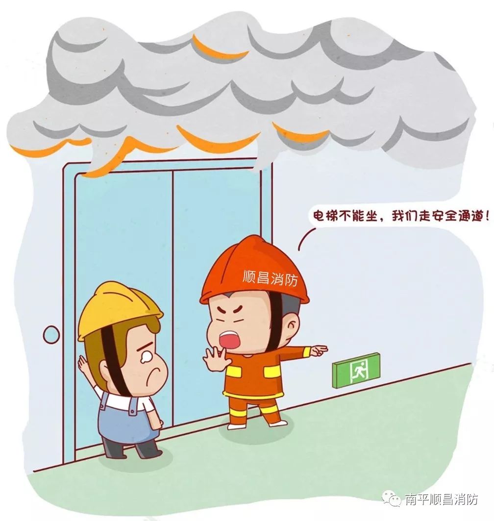 消防火灾逃生十要诀漫画,火灾逃生自救十法漫画