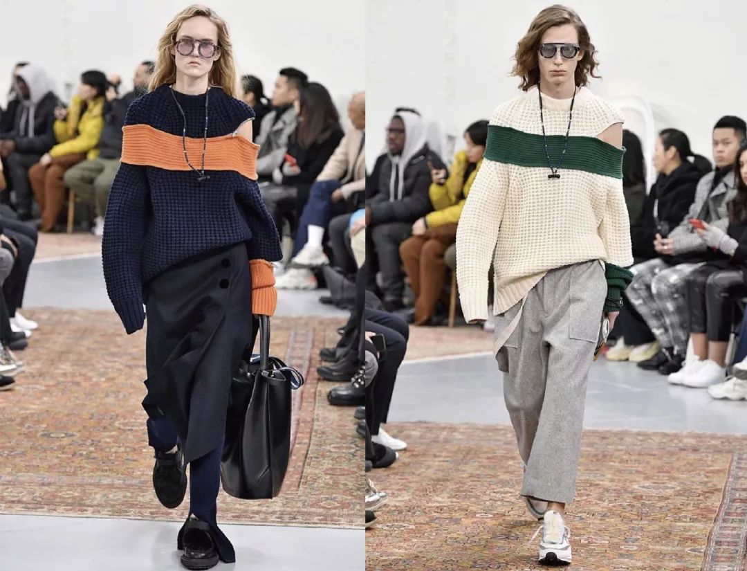 百褶裙搭配老爹凉鞋,秋冬新款时尚拼接百褶裙