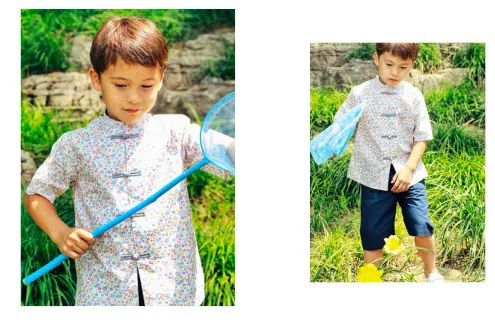 夏季改良中国风童装,改良版中式童装