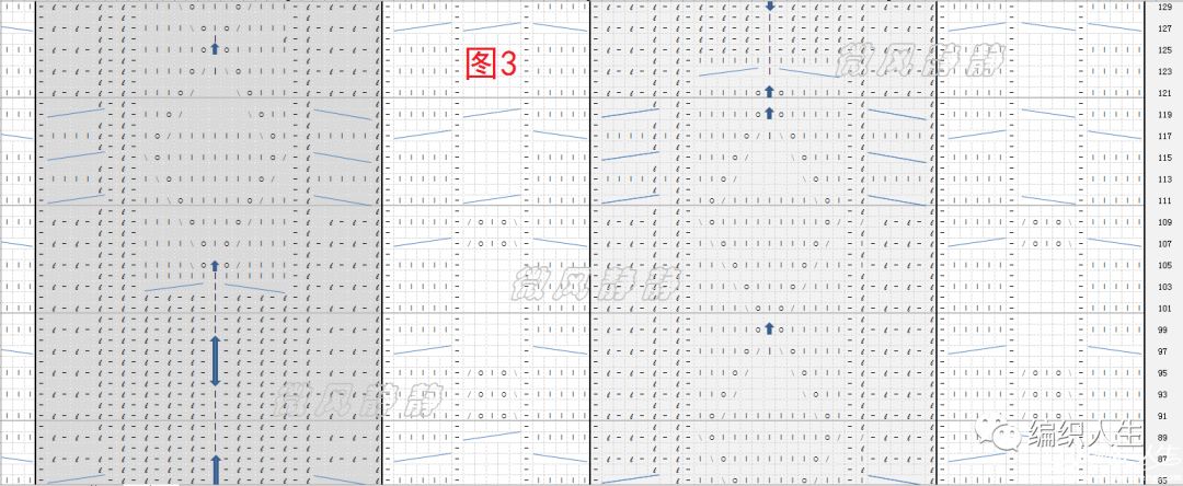 一款时尚百搭棒针镂空衫图解,荷叶边淑女中袖棒针衫教程图解