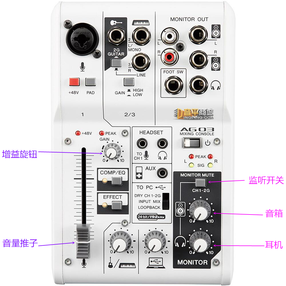 雅马哈ag03录音有混响吗,雅马哈ag06怎么用手机录音