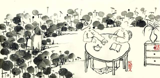 老树诗画里的夏天,老树画画中秋的诗