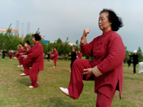 龙口太极拳爱好者,太极爱好者坚持锻炼生命在于运动