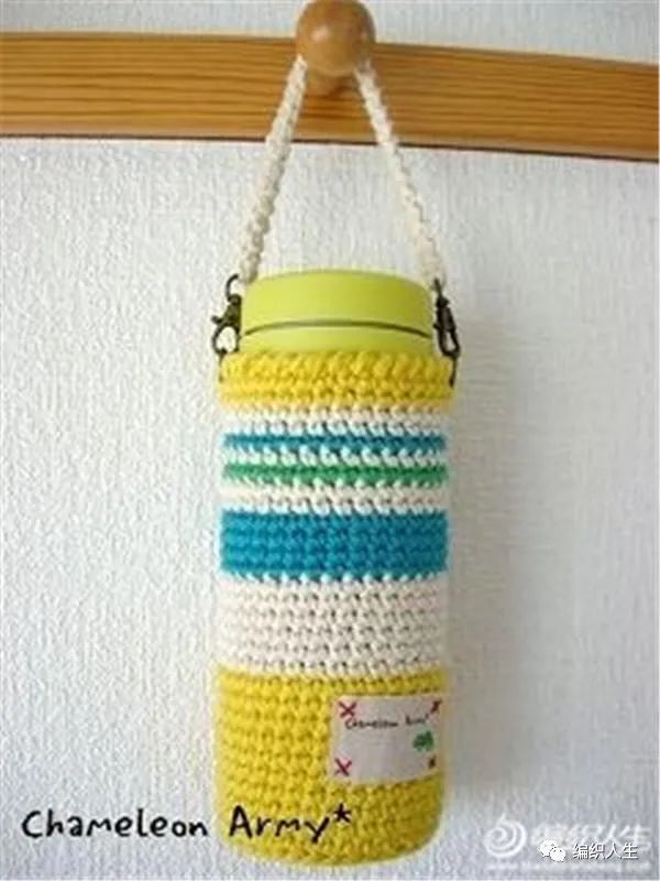 卡通毛线杯套教程,手工编织毛线杯套漂亮简单又实用