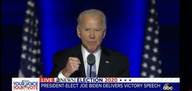 拜登当选美国总统宣言,拜登以当选总统身份发表讲话完全